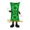 Green Black Dollar Bill Mascot Costume Green Black Dollar Bill Mascot Costume