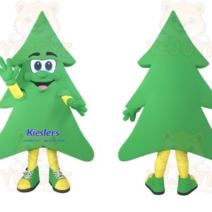Green Yellow Pine Tree Mascot Costume