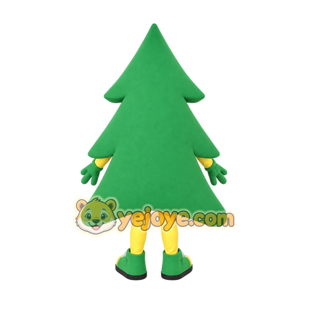 Green Yellow Pine Tree Mascot Costume Green Yellow Pine Tree Mascot Costume
