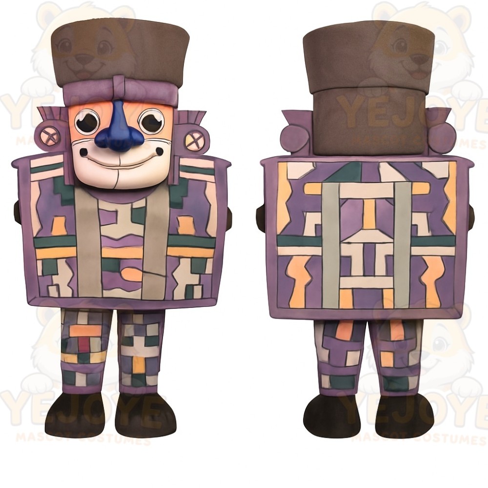 Purple Brown Nutcracker Mascot Costume
