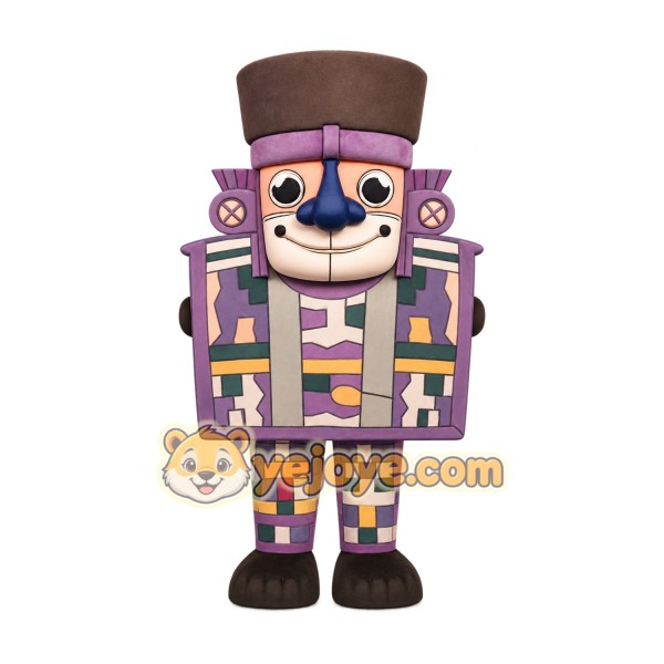Purple Brown Nutcracker Mascot Costume