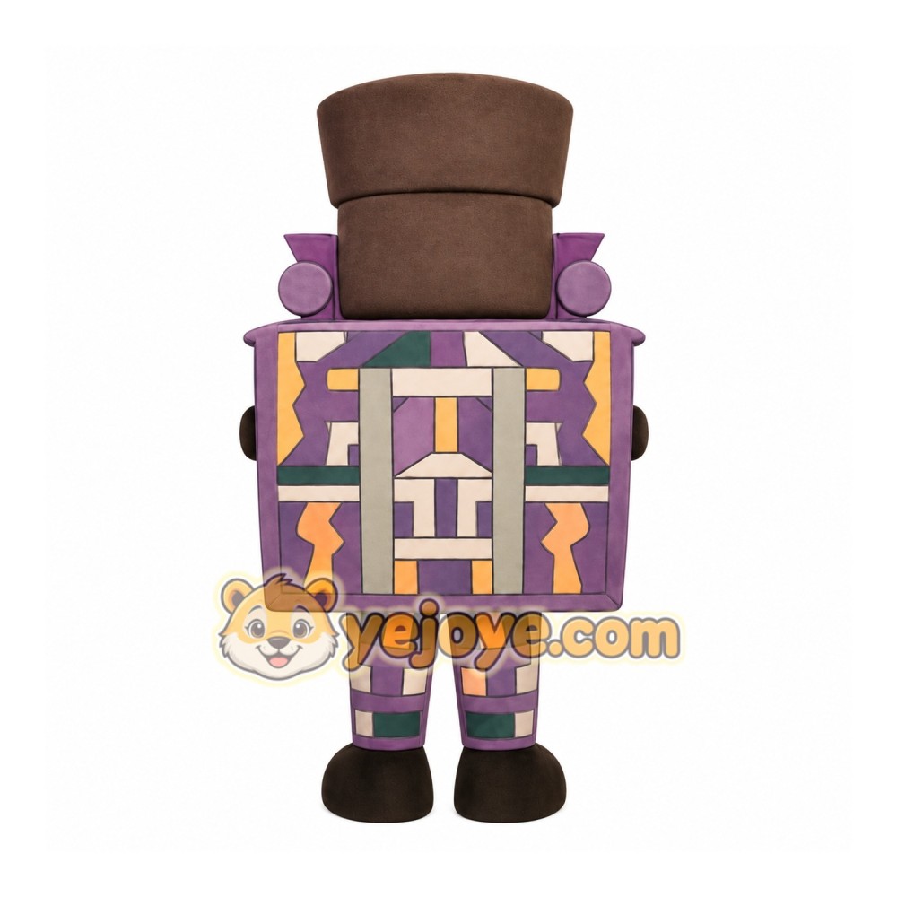 Purple Brown Nutcracker Mascot Costume