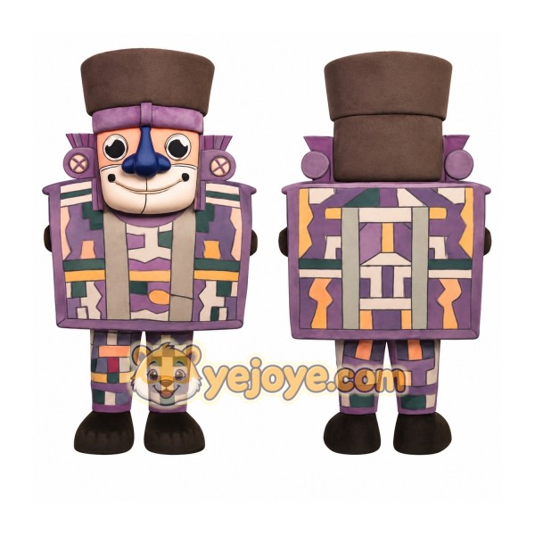 Purple Brown Nutcracker Mascot Costume
