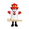 Red White Smiling Lighthouse Mascot Costume Red White Smiling Lighthouse Mascot Costume