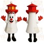 Red White Smiling Lighthouse Mascot Costume