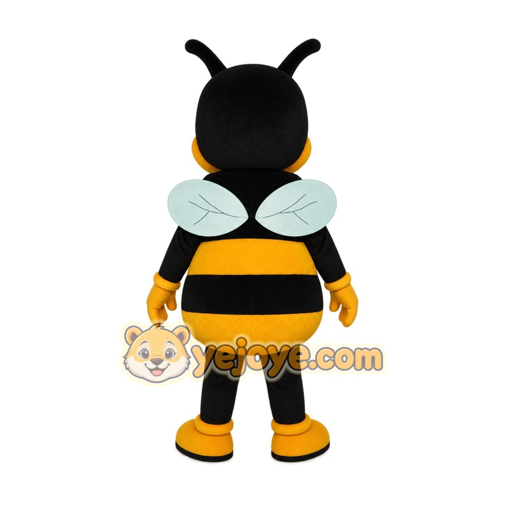 Yellow Black Winged Bee Mascot Costume