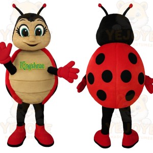 Red Black Tan Ladybug Mascot Costume