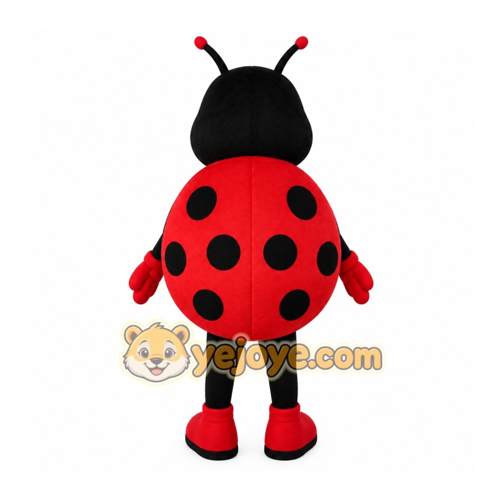 Red Black Tan Ladybug Mascot Costume Red Black Tan Ladybug Mascot Costume