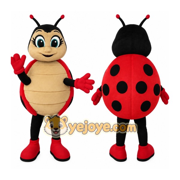 Red Black Tan Ladybug Mascot Costume