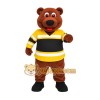 Brown Yellow Black Hockey Bear Mascot Costume Brown Yellow Black Hockey Bear Mascot Costume
