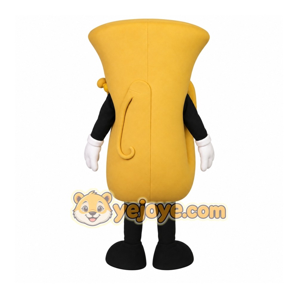 Yellow Black Musical Tuba Mascot Costume Yellow Black Musical Tuba Mascot Costume
