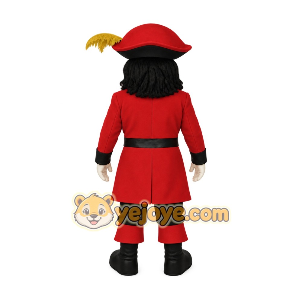 Red Black Pirate Mascot Costume