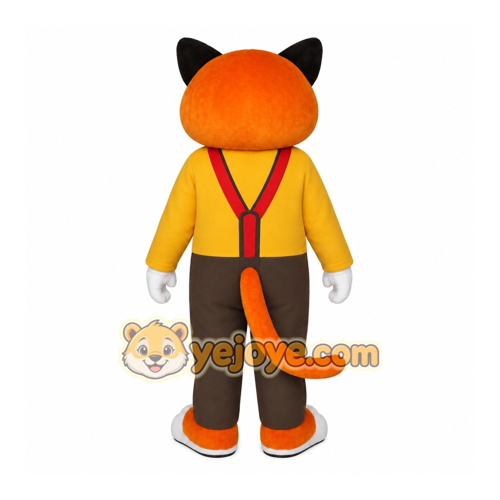 Orange White Yellow Cat Mascot Costume