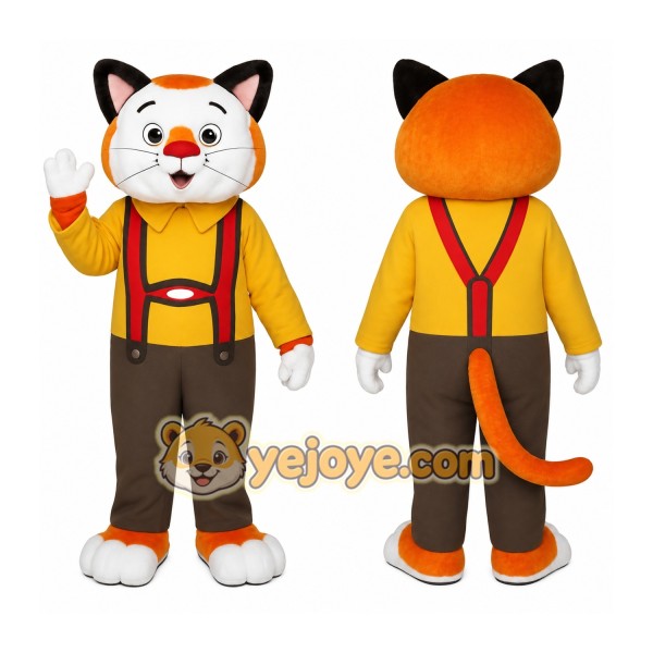 Orange White Yellow Cat Mascot Costume