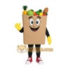 Tan Colorful Grocery Bag Mascot Costume Tan Colorful Grocery Bag Mascot Costume