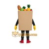 Tan Colorful Grocery Bag Mascot Costume Tan Colorful Grocery Bag Mascot Costume
