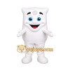 White Blue Eyed Tooth Mascot Costume White Blue Eyed Tooth Mascot Costume