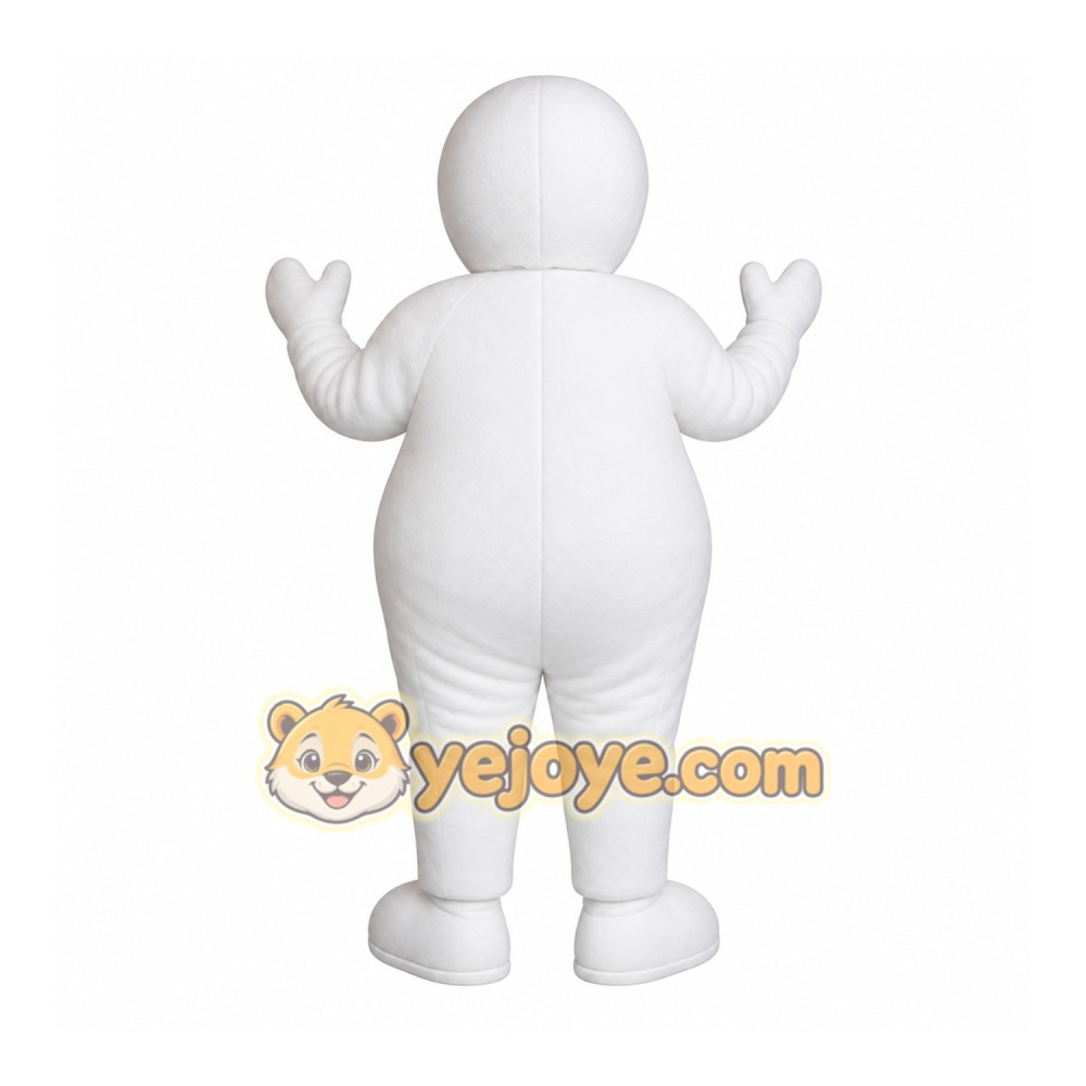 White Smiling Hooded Man Mascot Costume White Smiling Hooded Man Mascot Costume