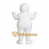 White Smiling Hooded Man Mascot Costume White Smiling Hooded Man Mascot Costume