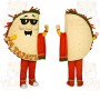 Beige Red Green Sunglasses Taco Mascot Costume