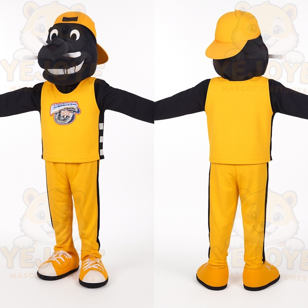 Black Yellow Basketball Ant Mascot Costume