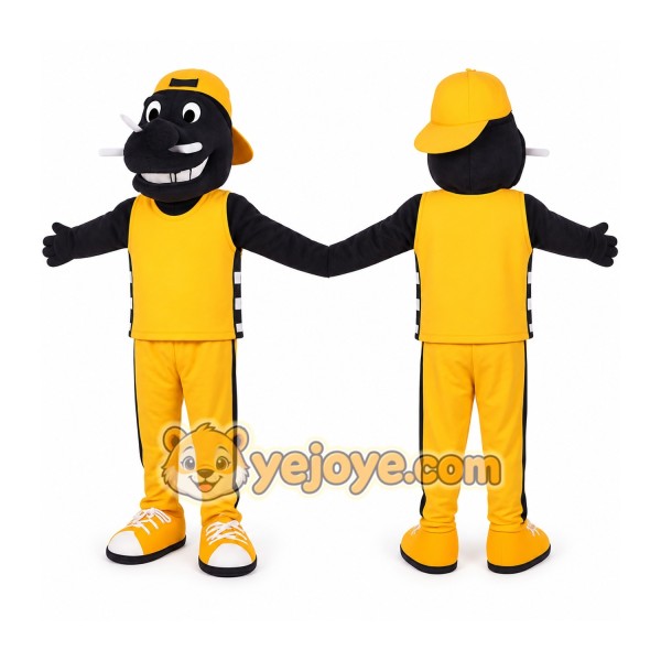 Black Yellow Basketball Ant Mascot Costume