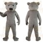 Gray Bear Mascot Costume