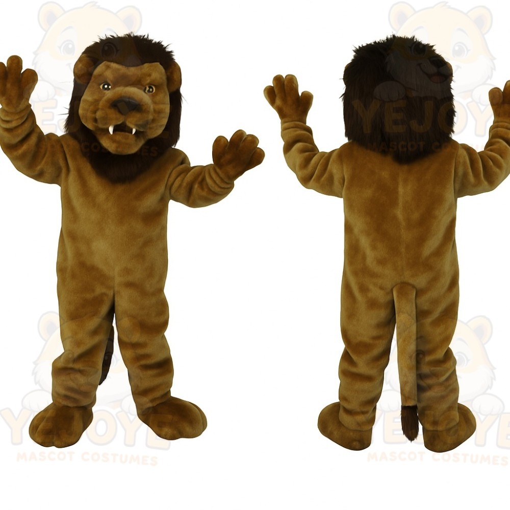 Tan Brown Lion Mascot Costume