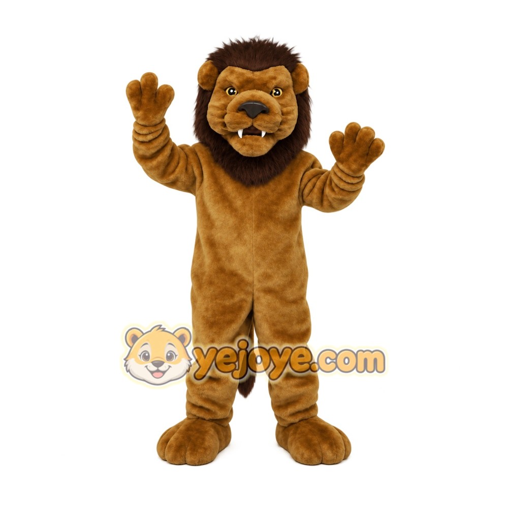 Tan Brown Lion Mascot Costume