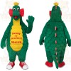 Green Yellow Red Dragon Mascot Costume