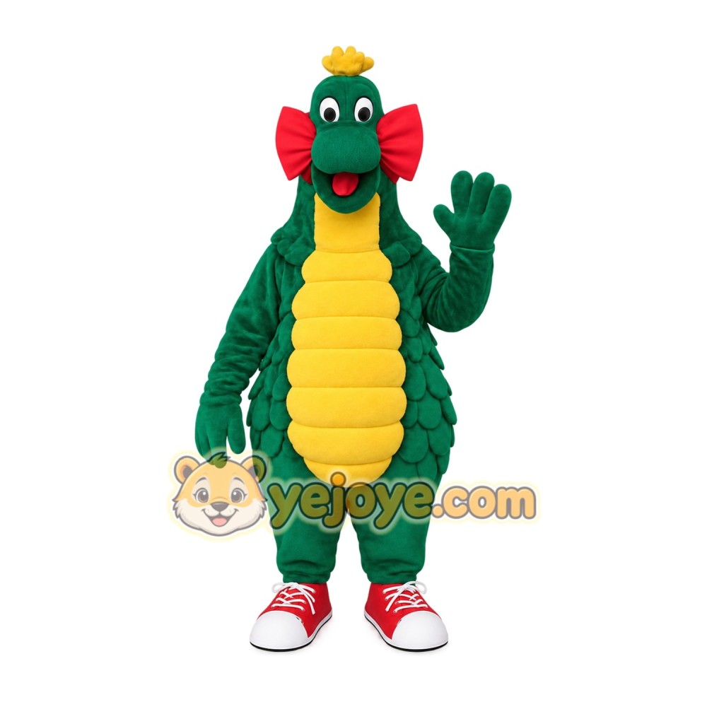 Green Yellow Red Dragon Mascot Costume