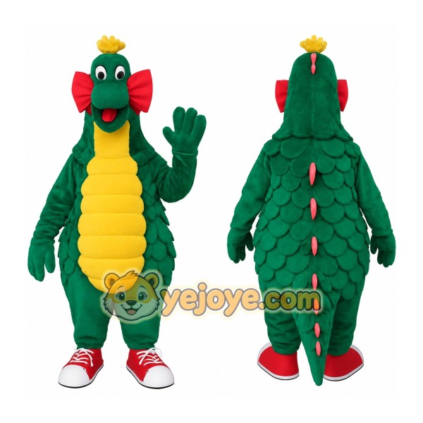 Green Yellow Red Dragon Mascot Costume