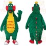 Green Yellow Red Dragon Mascot Costume