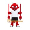 Red White Black Horned Devil Mascot Costume