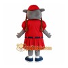 Gray Red Donkey Baseball Mascot Costume Gray Red Donkey Baseball Mascot Costume