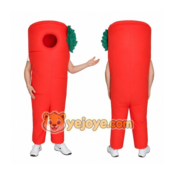 Red Green Chili Pepper Mascot Costume