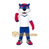 Blue Red White Cat Mascot Costume Blue Red White Cat Mascot Costume