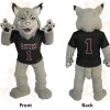 Gray Black Lynx Mascot Costume