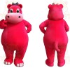 Hot Pink Hippo Mascot Costume