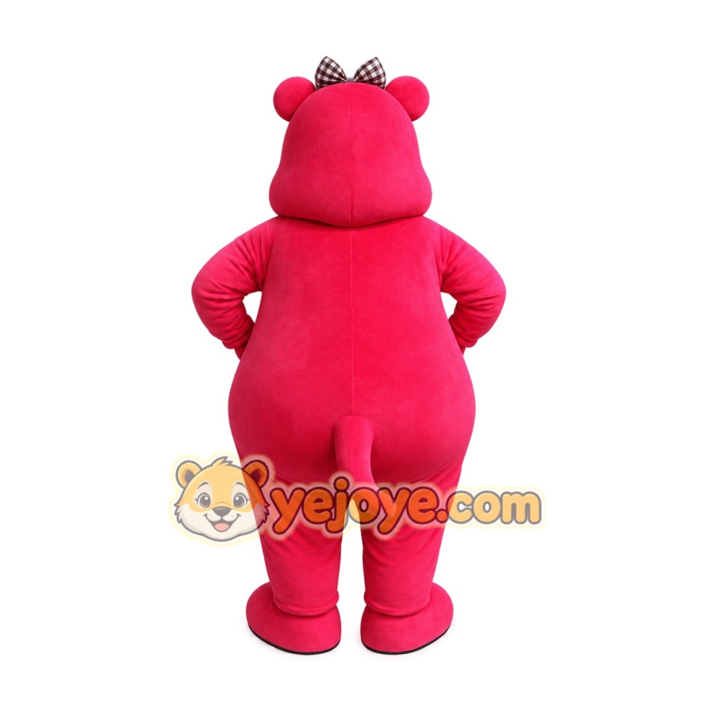 Hot Pink Hippo Mascot Costume