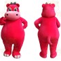 Hot Pink Hippo Mascot Costume