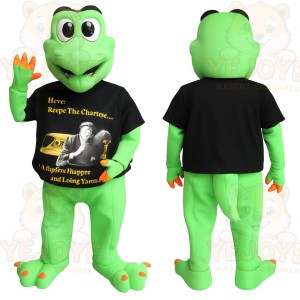 Green Black Lizard Mascot Costume