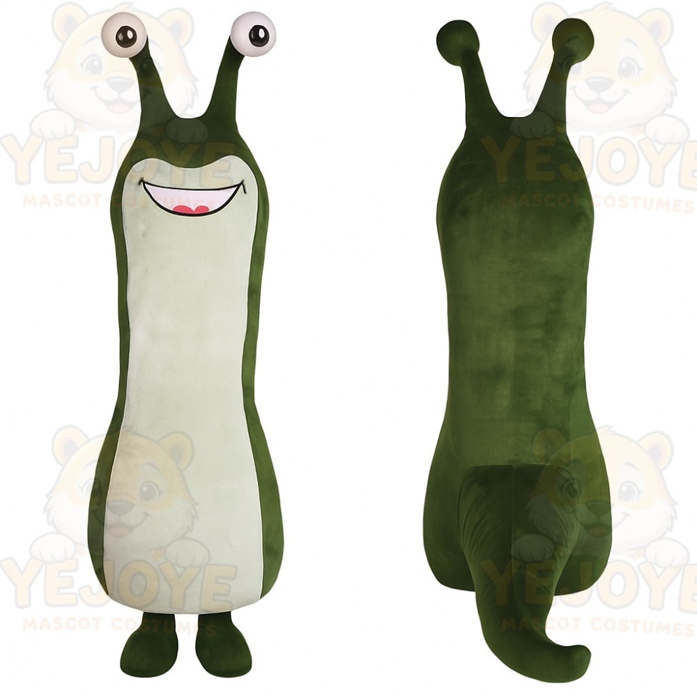 Green White Snail Mascot Costume