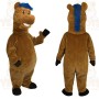 Brown Horse With Blue Mane Mascot Costume
