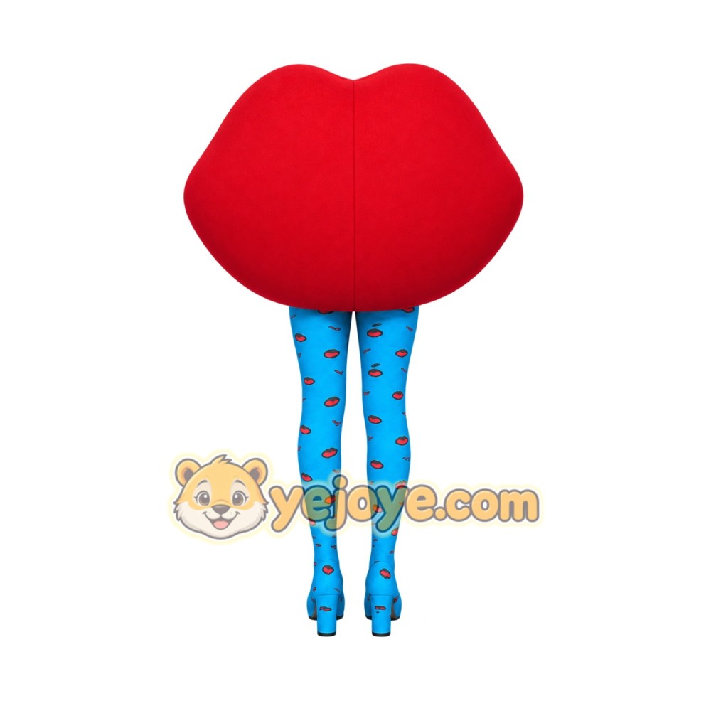 Red Lips Blue Legs Mascot Costume