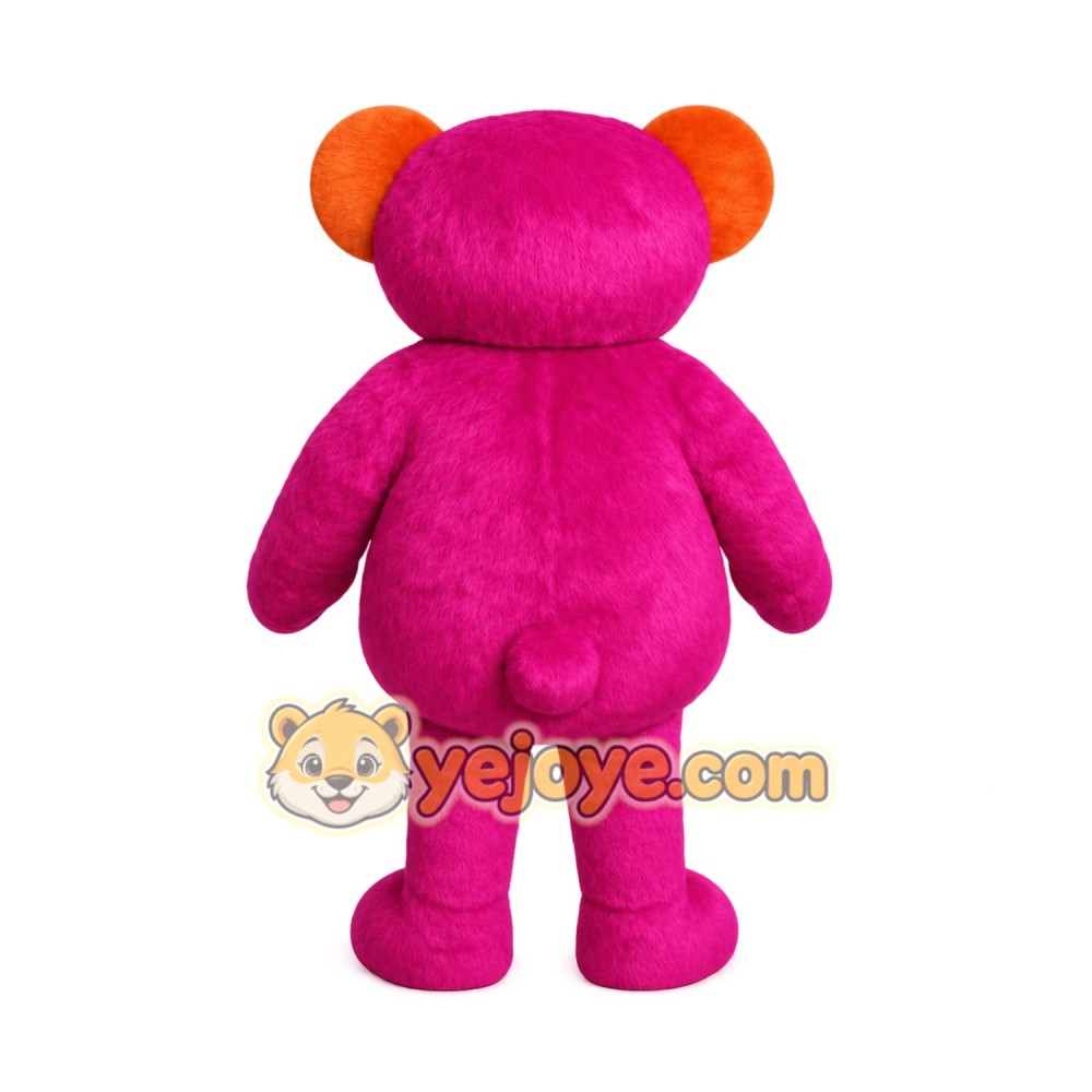 Pink Orange Bear Mascot Costume Pink Orange Bear Mascot Costume