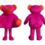 Pink Orange Bear Mascot Costume