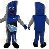 Blue Gray Road Sign Mascot Costume