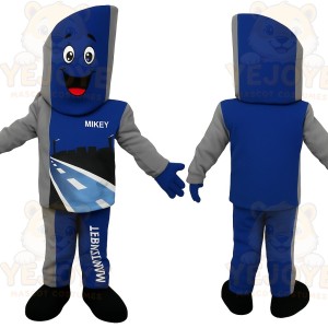 Blue Gray Road Sign Mascot Costume