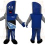 Blue Gray Road Sign Mascot Costume